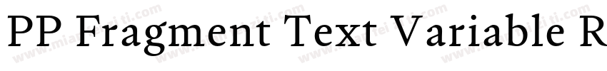PP Fragment Text Variable Regular字体转换
